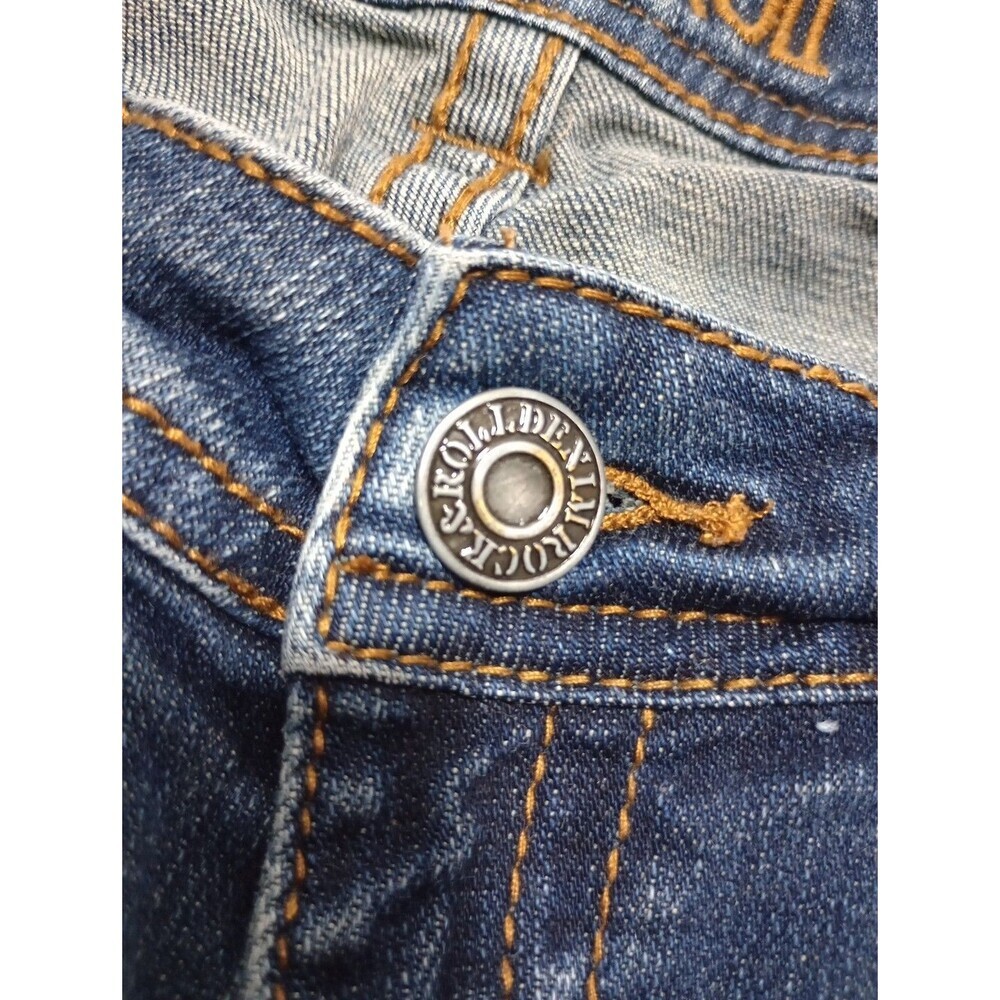 Rock & Roll Cowgirl Jeans Womens 31x34 Trouser Flare Dark Wash - Picture 11 of 16